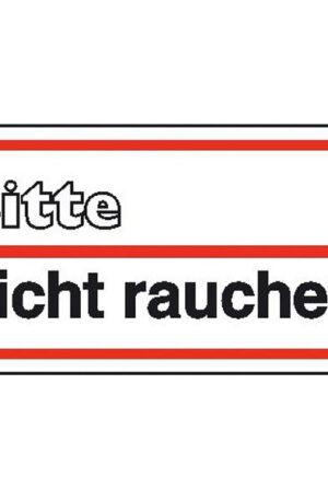 Hinweisschild - Betriebskennzeichnung Bitte nicht rauchen